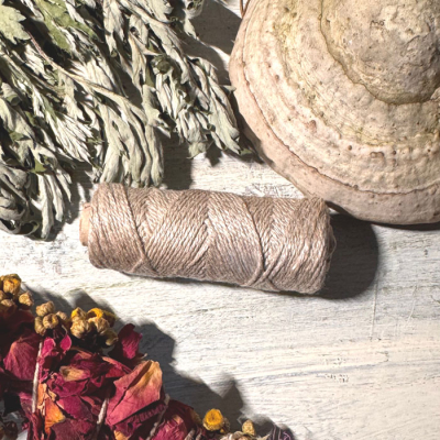 Sznurek Lniany Naturalny do Ziół i Kadzideł Sznurek Lniany Naturalny do Ziół i Kadzideł